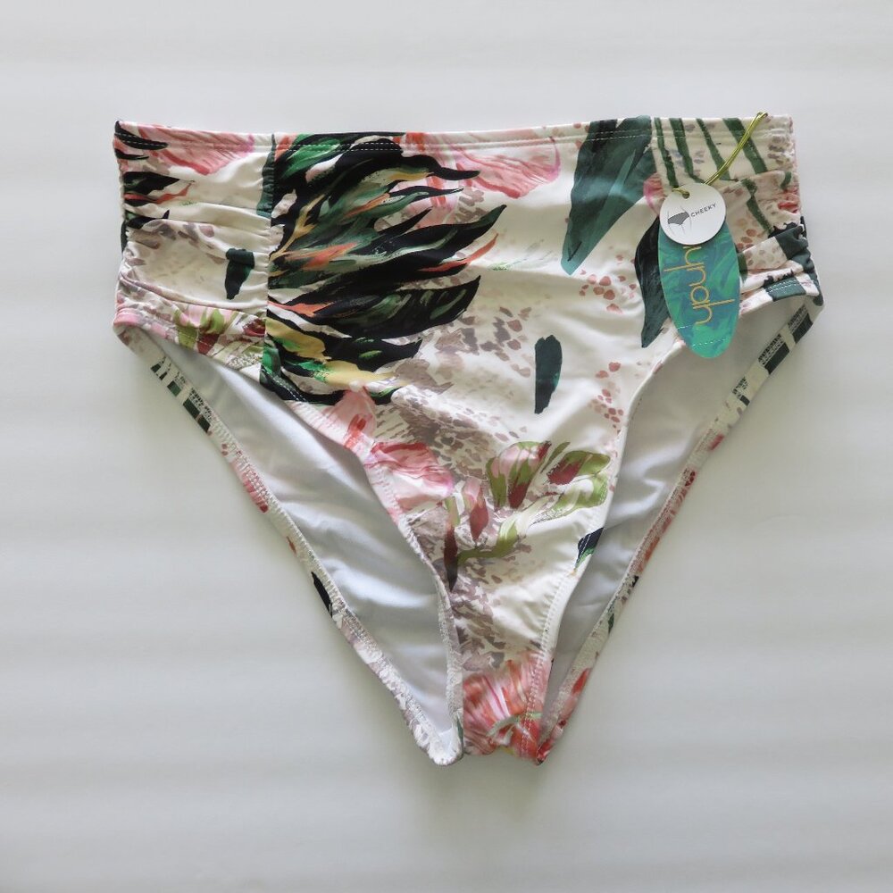 (#118) Mynah Bikini Bottom High Rise Cheeky Floral Size M